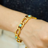 Pulseira Elos Cores - Banhado a Ouro